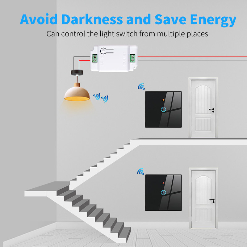 Wireless Touch Wandschalter Sets RF433 1gang Luxus Glas Panel Fernbedienung Schalter Licht Unterstützung Sprachsteuerung