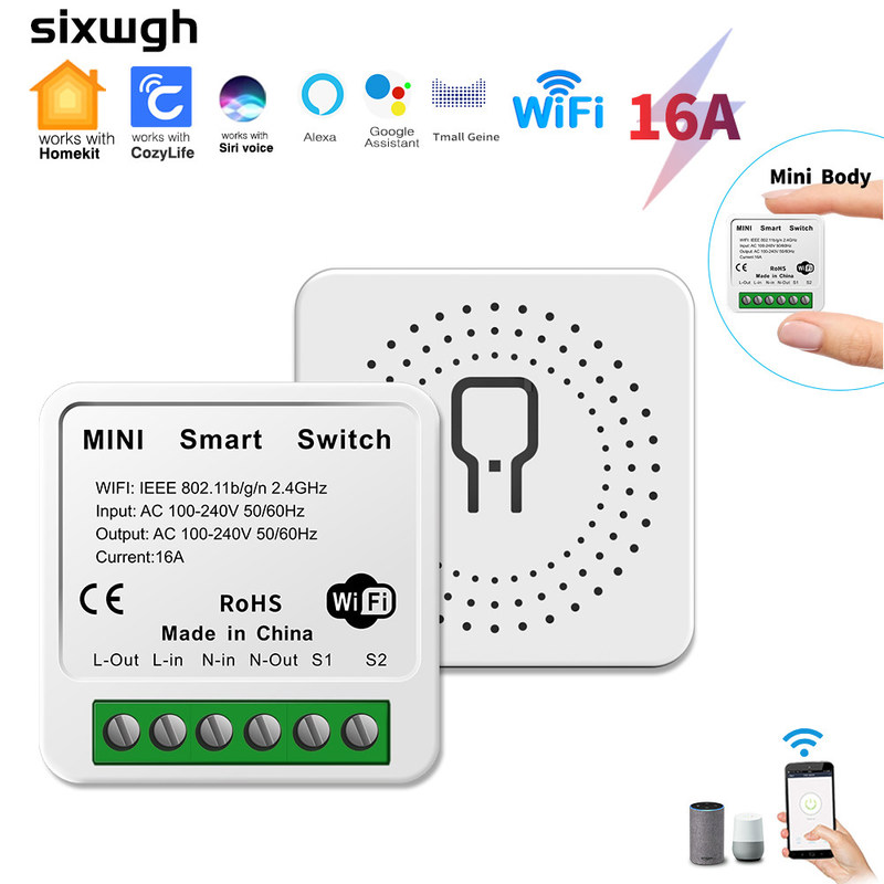 DIY Homekit Smart Switch MINI Smart Home Modifier Tuya Zigbee Relay Modul unterstützt Fernbedienung und Sprachsteuerung einfach zu installieren
