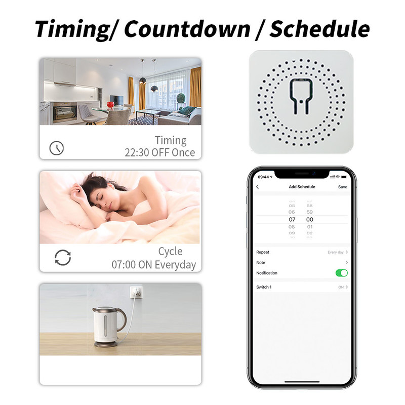 DIY Homekit Smart Switch MINI Smart Home Modifier Tuya Zigbee Relay Modul unterstützt Fernbedienung und Sprachsteuerung einfach zu installieren
