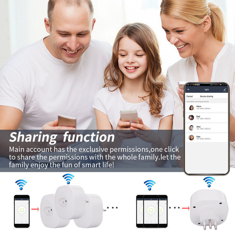 Sockel-Steckdose-Brasiliens Tuya WIFI Smart intelligenter Boden-Standardsockel 16A 220V 127V 50Hz
