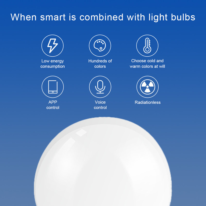Haushalts-Graffiti Bluetooth RGB 	Birnen-Atmosphären-Dekorations-Licht Wifi LED Birnen-9W
