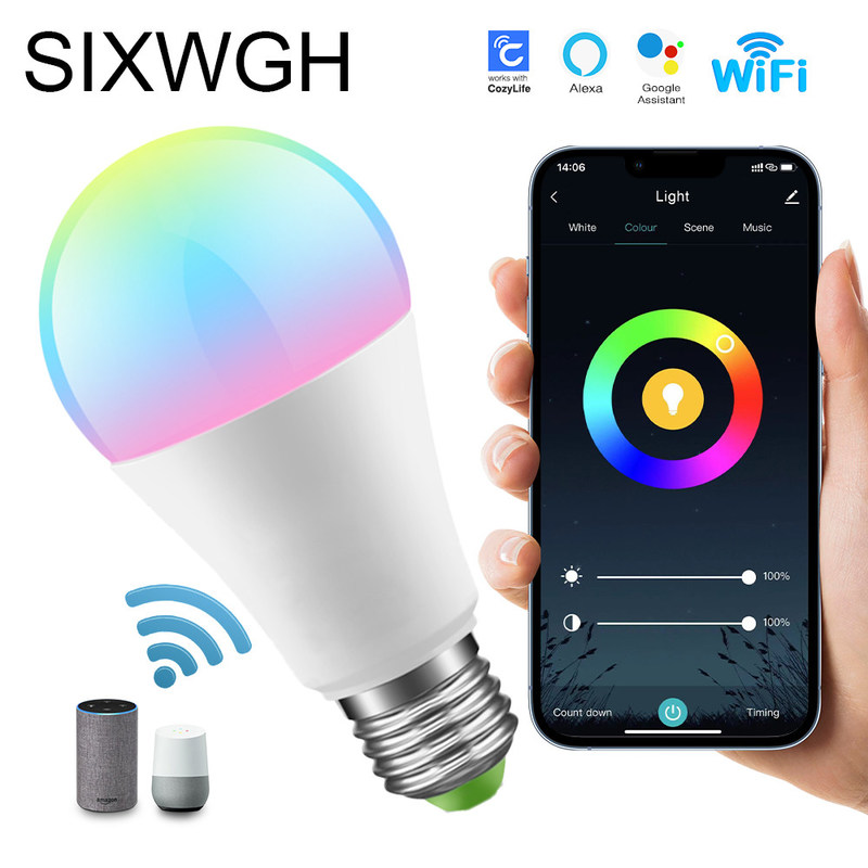 Haushalts-Graffiti Bluetooth RGB 	Birnen-Atmosphären-Dekorations-Licht Wifi LED Birnen-9W