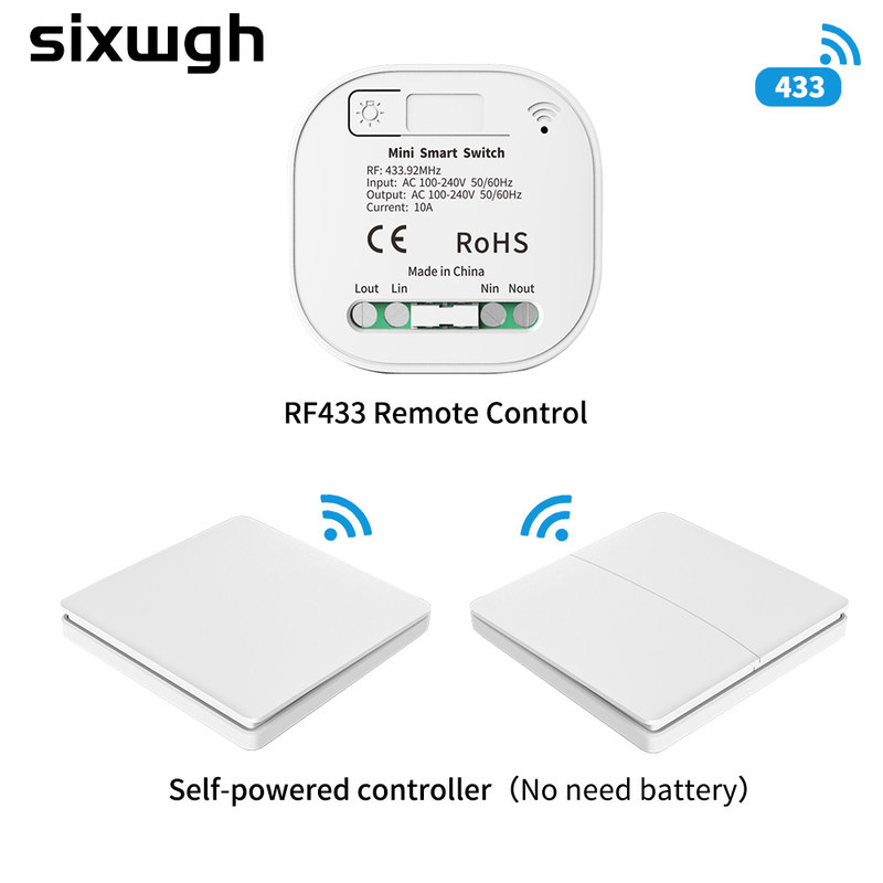 intelligenter Schalter 2a 250v Whz01 Zigbee rundete Eckschwächeren Schalter des unterbrecher-Rf433 Homekit