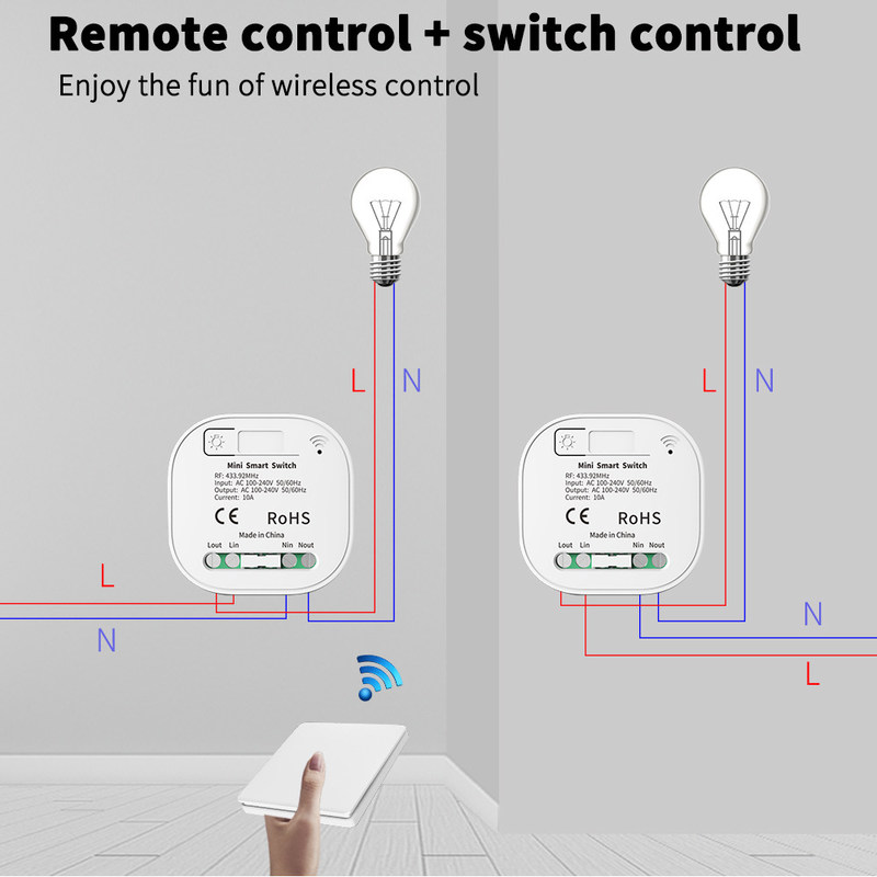 intelligenter Schalter 2a 250v Whz01 Zigbee rundete Eckschwächeren Schalter des unterbrecher-Rf433 Homekit