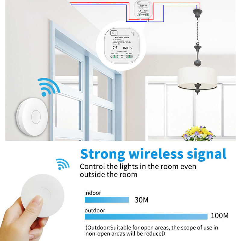Weißer Schalter 86*86*40mm Zigbee intelligenter Faden-Lichtschalter Wechselstroms 100-240V Homekit