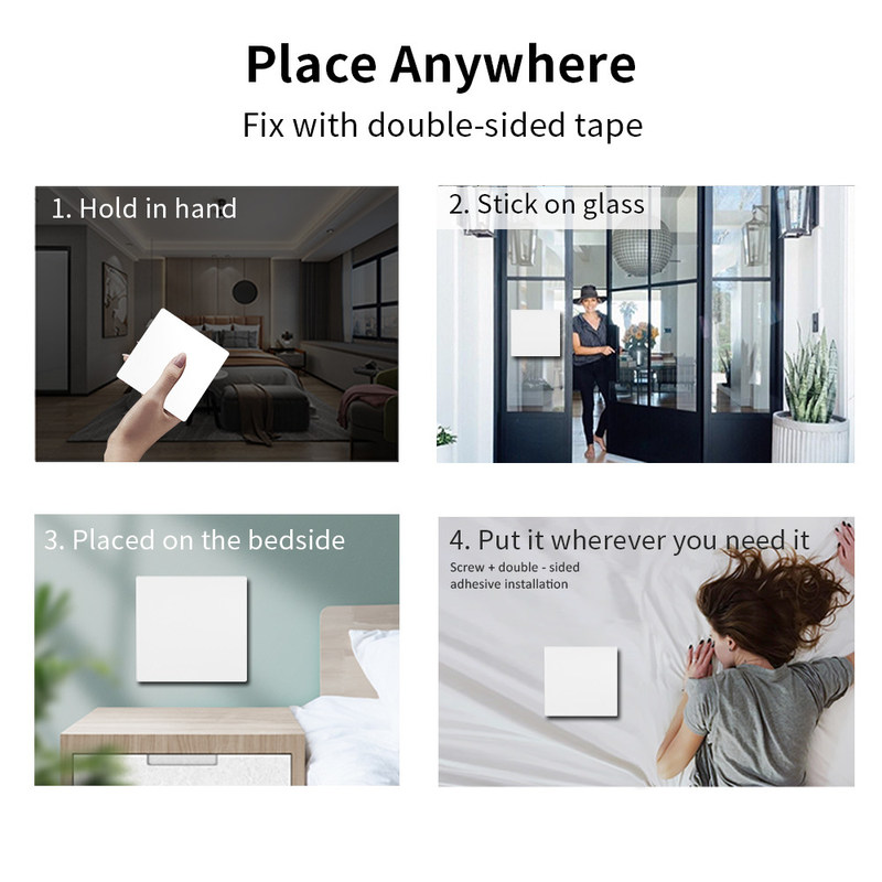 Weißer Schalter 86*86*40mm Zigbee intelligenter Faden-Lichtschalter Wechselstroms 100-240V Homekit
