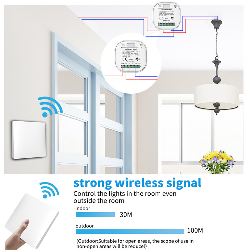 drahtlose Fernsteuerungsschlüsselselbst Homekit schalter 2.4GHz Wifi drei auf Aus-Schalter