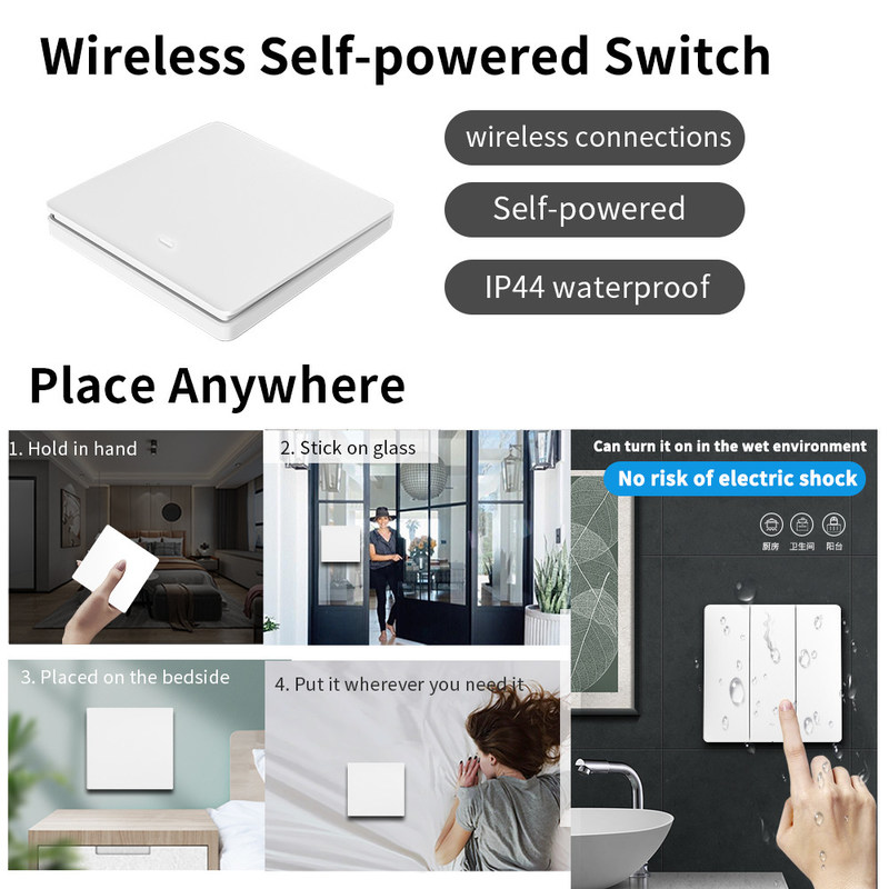 Tuya Wireless Fernbedienung Schalter Steuerung und Empfänger Übereinstimmung mit Tuya Modul Unterstützung Google Alexa Sprachsteuerung