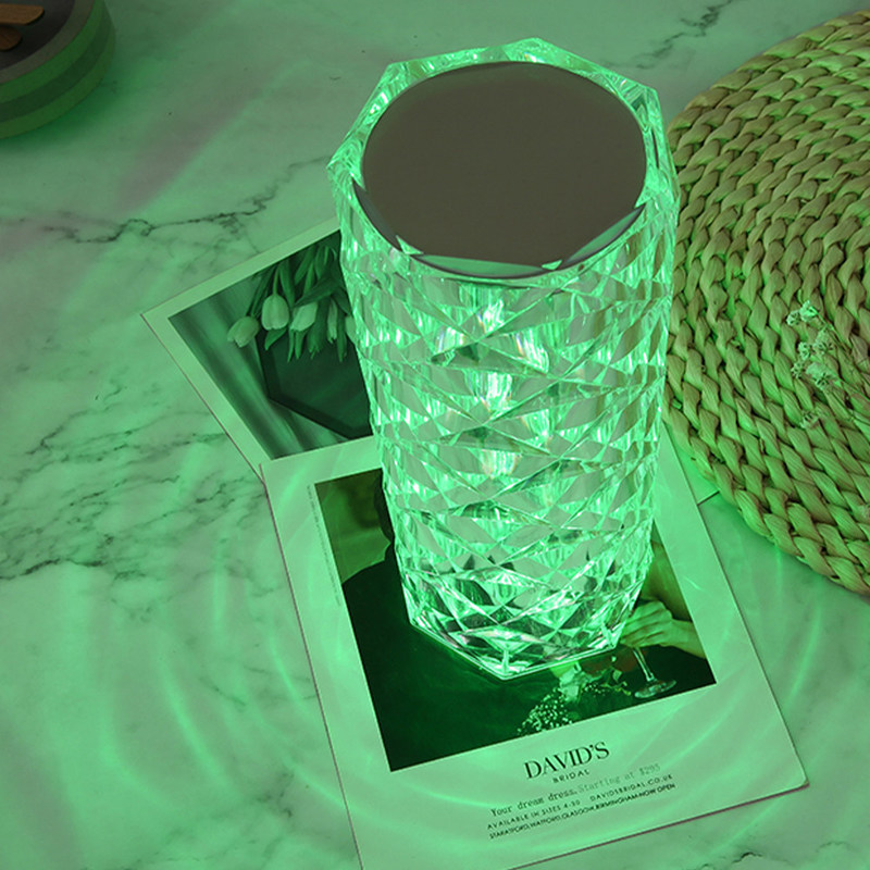 Moderne dreifarbige RGB bunte Rose Tischlampe Berührungsteuerung Unendliche Dimming