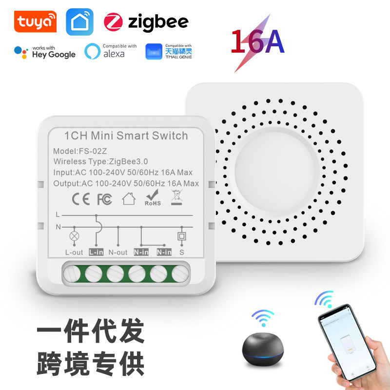 Wifi-Smart-Switches Fernsteuerung und Sprachsteuerung mit Planung und Automatisierung, Energieüberwachung, einfache Installation und Einrichtung,