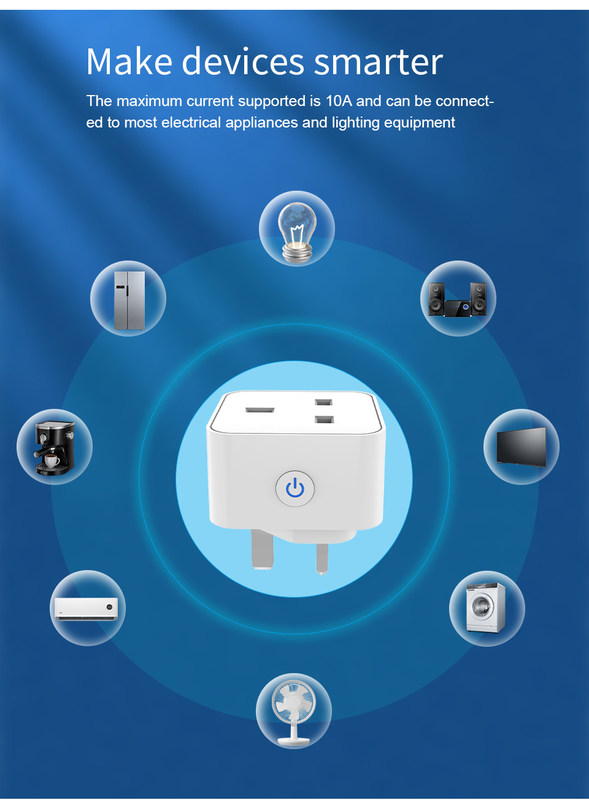 tuya wifi Smart Socket Fernsteuerung & Stimme Stecker mit Planung und Automatisierung Funktionen unterstützen Alexa Sprachsteuerung
