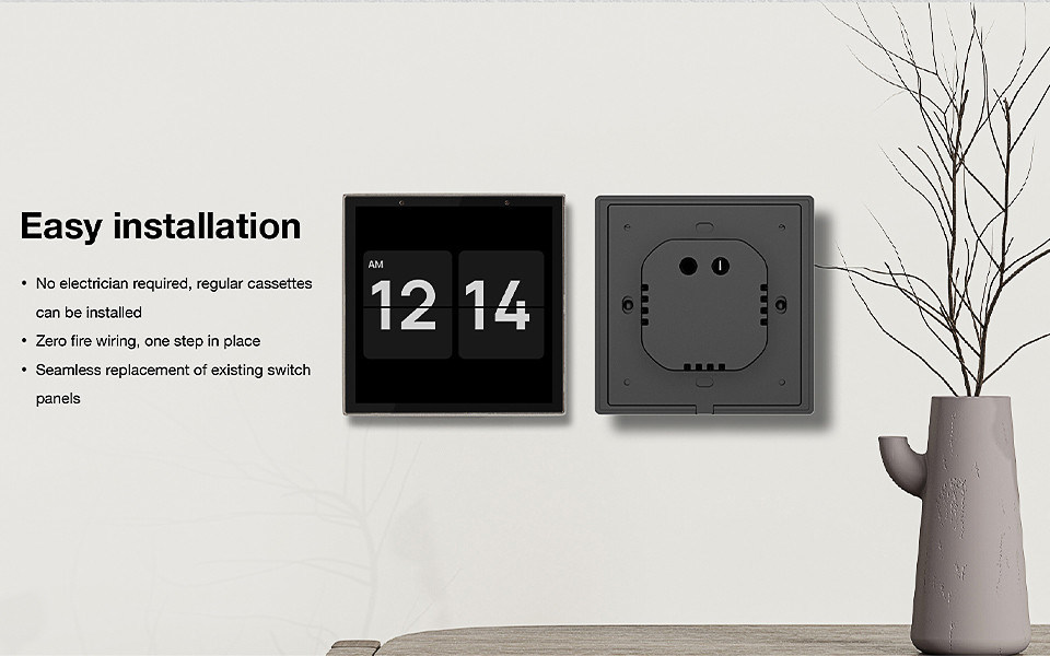 110V-240V Schwarz Smart Home Touch Screen Smart Home Steuerung Panel mehrfache intelligente Verbindung eingebaute Sprachsteuerung