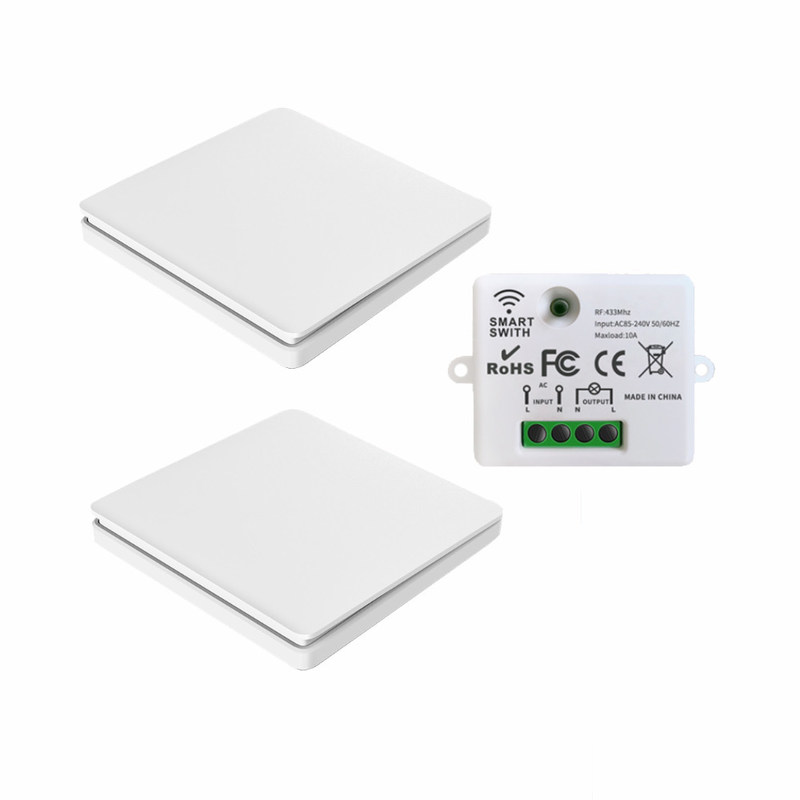 ABS Wireless Remote Control Switch 86*86*32mm Für einfache Bedienung keine Batterie benötigt mehrere Steuerszenenoptionen.