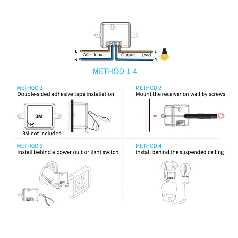 ABS Wireless Remote Control Switch 86*86*32mm Für einfache Bedienung keine Batterie benötigt mehrere Steuerszenenoptionen.