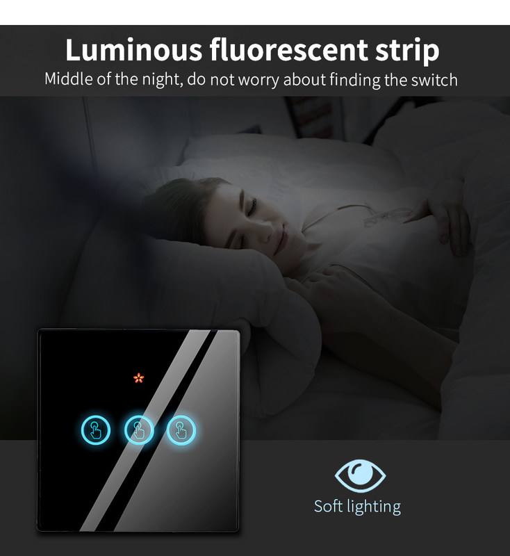 Wireless-Fernbedienung Schalter gehärtetes Glas-Panel mit Mini-Smart-Bremser bestchoice für alte Version Schaltung
