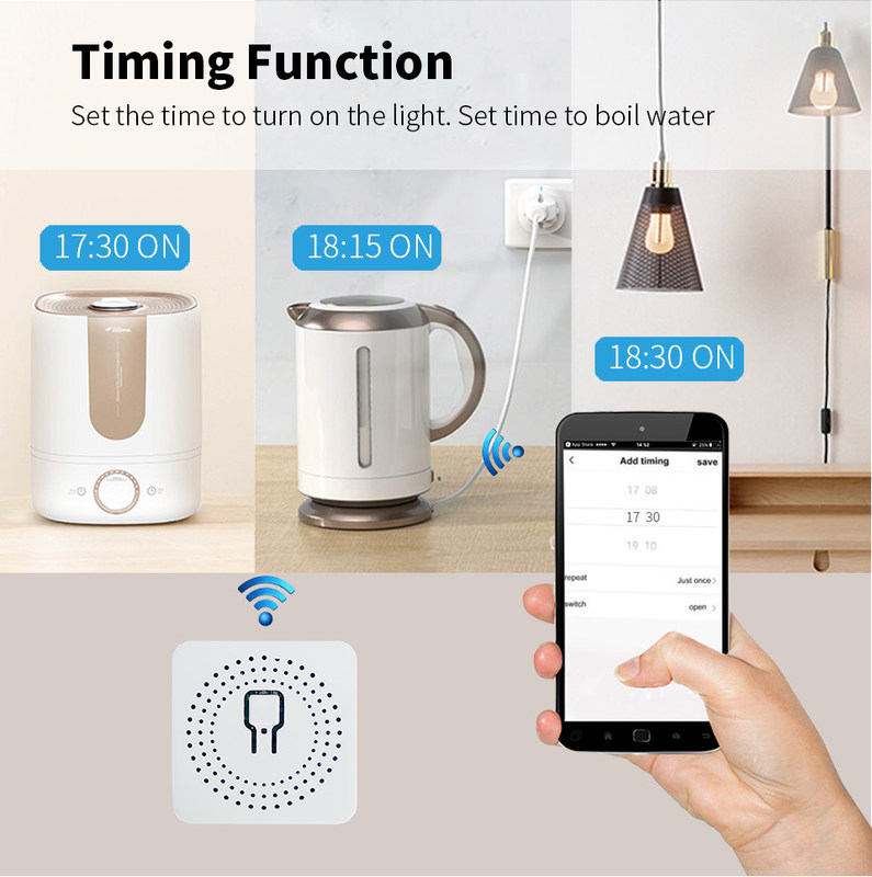 Mini-Smart Breaker Zuverlässige Smart-Lösung - Wi-Fi-fähiger Standard - Kompaktes Gerät bset Wahl, um alte Schaltkreise neu zu installieren