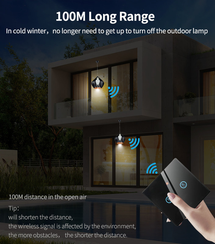 10A Feuerdicht ABS Homekit Smart Switch gehärtet Glasplatte Drei Ein-/Aus-Schalter unterstützen Fernbedienung