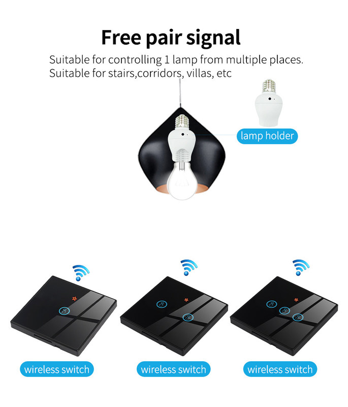 2.4GHz Homekit Smart Switch RF433 Fernbedienungsschalter für Heimautomation unterstützen mehrere Funktionen