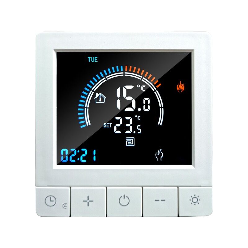 SIXWGH Tuya Smart Thermostat Wi-Fi App-Steuerung OLED-Display Schieberegler-Design Sprachsteuerung 7-Tage-Zeitplan 16A Last für Zuhause