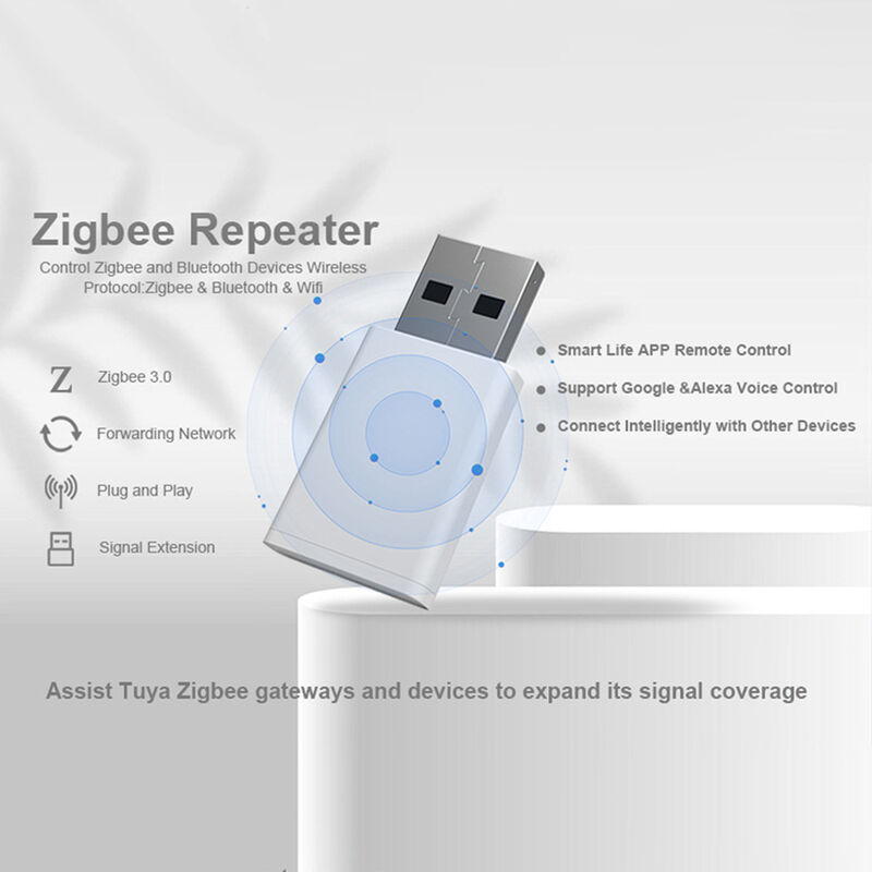 SIXWGH Tuya Zigbee 3.0 USB-Repeater / Signal Booster Plug Play Range Extender Smart Home 30m Abdeckung Funktioniert Alexa / Google App