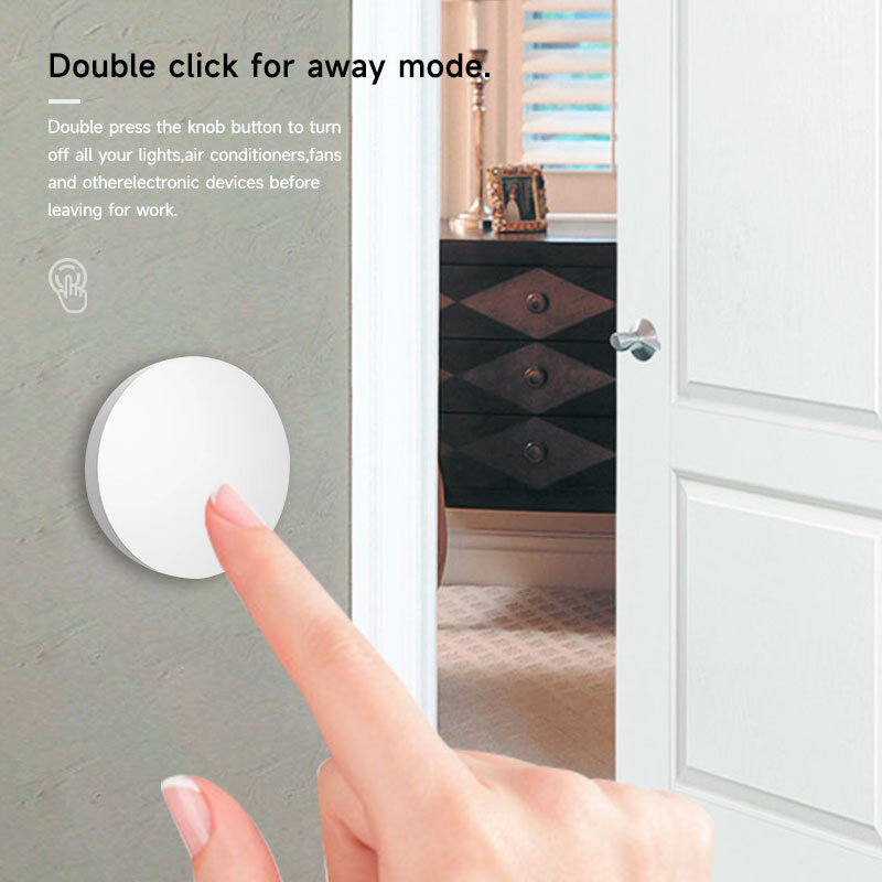 SIXWGH Tuya ZigBee Smart Button Schalter Drahtlose Fernbedienung Ein-Tasten-Multi-Szenen-Controller Kompatibel Android Smart Home