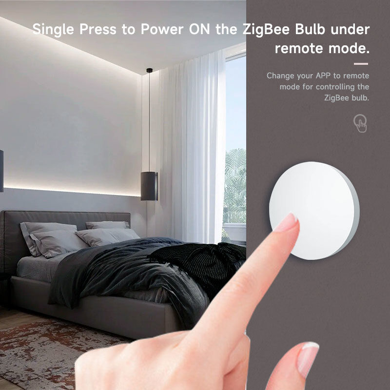 SIXWGH Tuya ZigBee Smart Button Schalter Drahtlose Fernbedienung Ein-Tasten-Multi-Szenen-Controller Kompatibel Android Smart Home