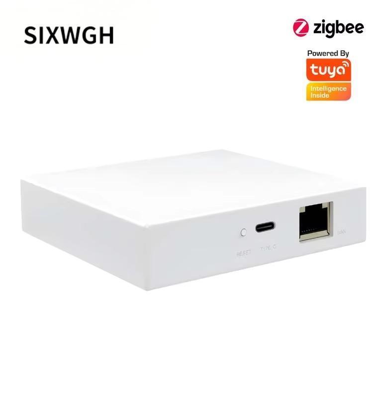 SIXWGH 3-in-1 Smart Home Gateway: Zigbee Hub + WiFi Router + Sprachsteuerungszentrum Kompatibel mit Apple Google Home Alexa & Tuya
