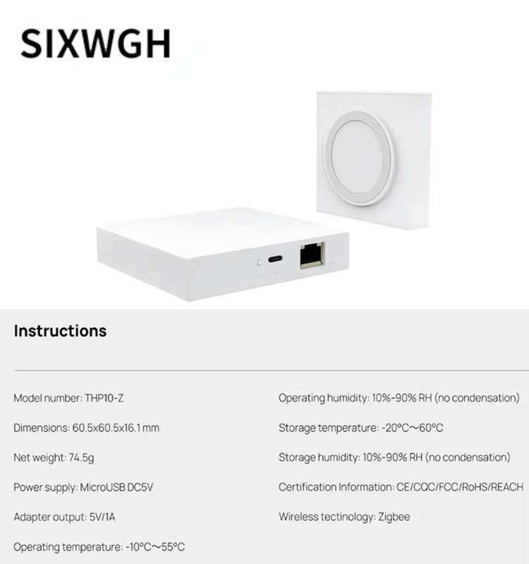 SIXWGH 3-in-1 Smart Home Gateway: Zigbee Hub + WiFi Router + Sprachsteuerungszentrum Kompatibel mit Apple Google Home Alexa & Tuya