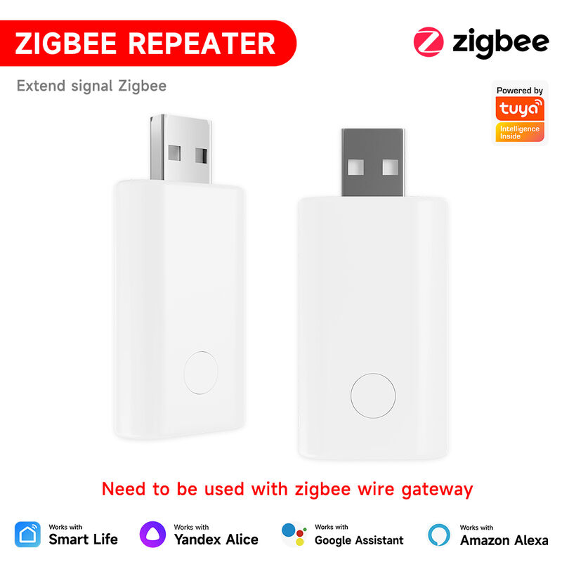 SIXWGH Zigbee Signal Repeater Extender Booster Tuya Smart Gateway USB Plug & Play Erweitert Reichweite 20-30m Großes Heim-Mesh-Netzwerk