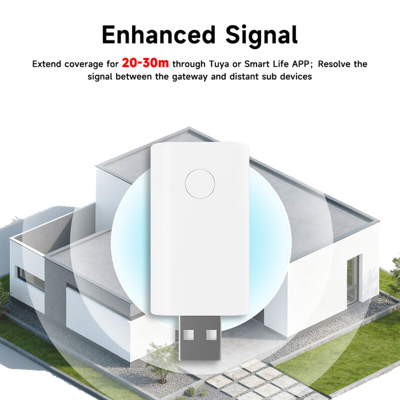 SIXWGH Zigbee Signal Repeater Extender Booster Tuya Smart Gateway USB Plug & Play Erweitert Reichweite 20-30m Großes Heim-Mesh-Netzwerk