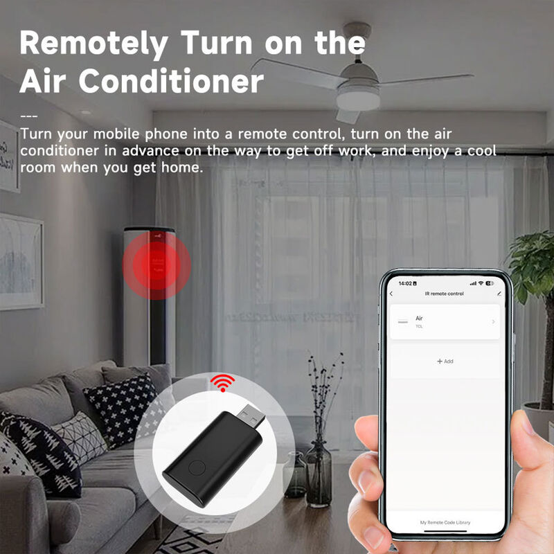 SIXWGH Universelle IR-WLAN-Fernbedienung mit Alexa/Google Home App-Steuerung Tuya OS drehbares Design für Hotel-Wohnmobil-Smart-Home-Hub