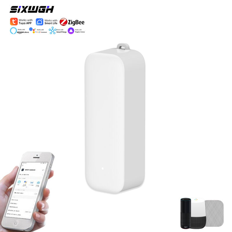 SIXWGH Universal Smart IR Fernbedienung mit Zigbee Hub Funktioniert mit Alexa & Google Home APP Hotel Nutzen Drehbares Design
