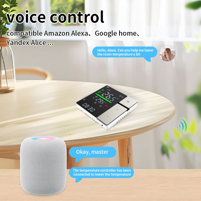 SIXWGH WIFI Smarter Thermostat, Sprachsteuerung & APP Programmierbarer Thermostat für elektrische Heizung, Warmwasserboiler für Zuhause und Büro
