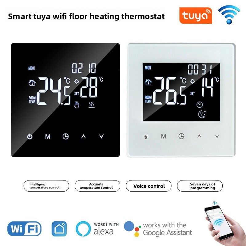 Intelligenter WLAN-Fußbodenheizungsthermostat mit Sprachsteuerung, App, LED-Anzeige für den privaten und gewerblichen Gebrauch