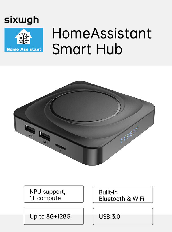 SIXWGH Home Assistant Smart Hub mit NPU Rockchip 3566 8K Decodierung Bluetooth/WiFi/Zigbee UniversalSmart HomeGateway Programmierbar