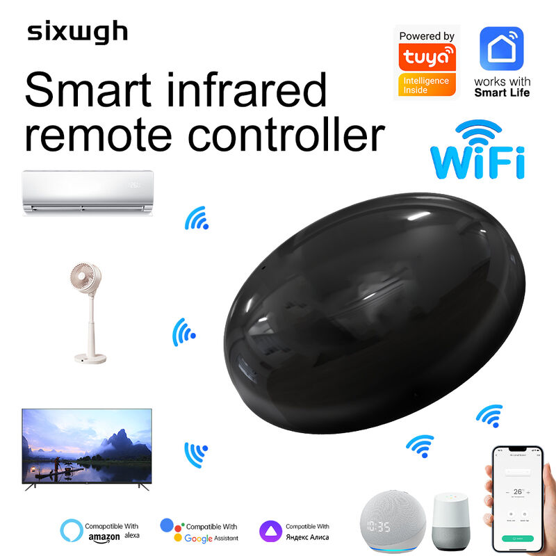 SIXWGH Smart Home WiFi Sprachsteuerung Klimaanlage Alexa Google Home TuyaApp Kompatibilität Universal Infrarot Typ-C