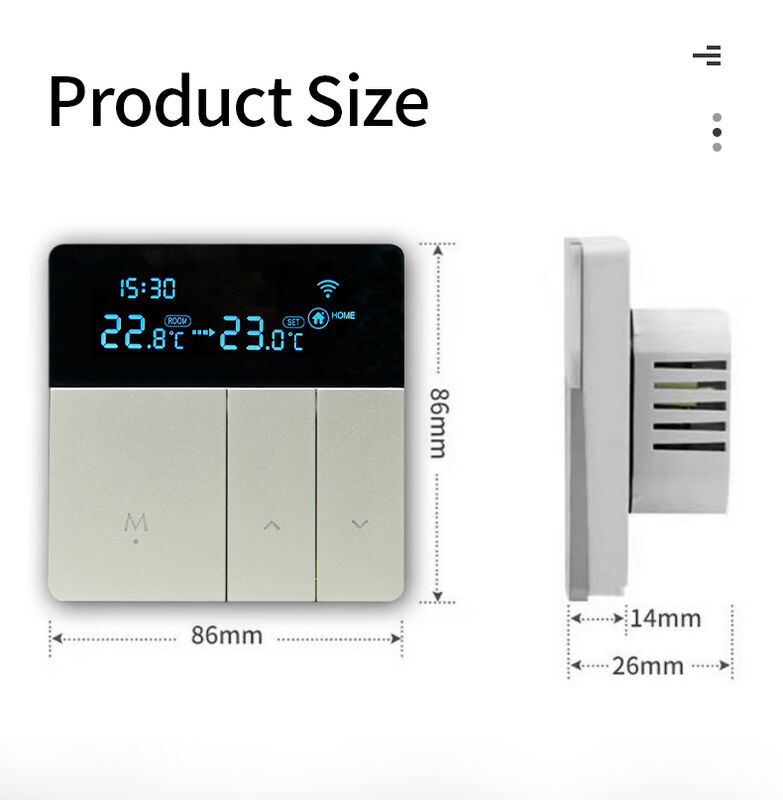 SIXWGH Smart WiFi Thermostat Tuya App Sprachsteuerung 16A Lade-LCD Programmierbarer Temperaturcontroller für Hotels mit elektrischem Boden
