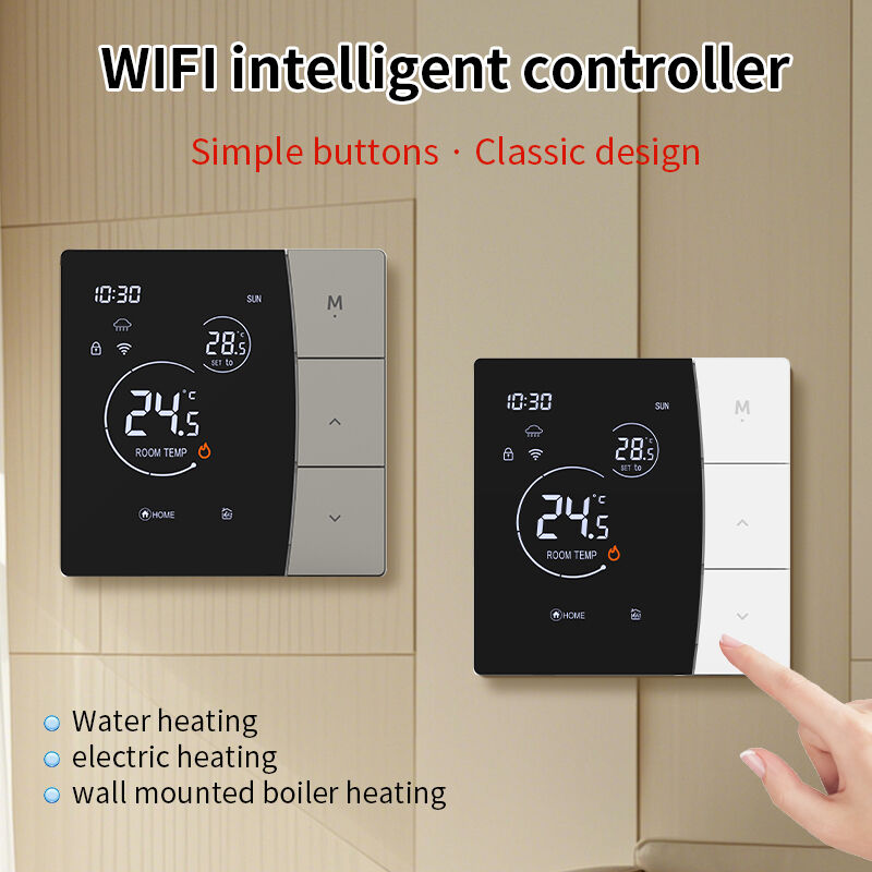 SIXWGH Intelligenter WLAN-Thermostat für Hotelnutzung Tuya App Sprachsteuerung Elektrische Fußbodenheizung 16A Last LCD-Temperaturregler