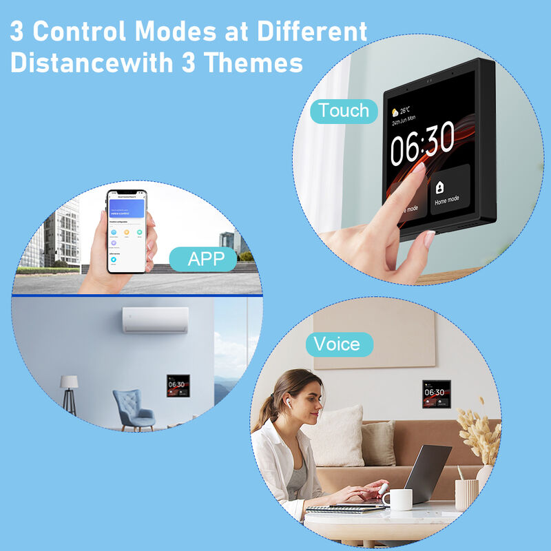 SIXWGH 4-Zoll-Touchscreen-Smart-Home-Steuerung Alexa Tuya Gateway eingebaut Zigbee 3.0 Hub Sprachsteuerung Wandmontiert AIoT