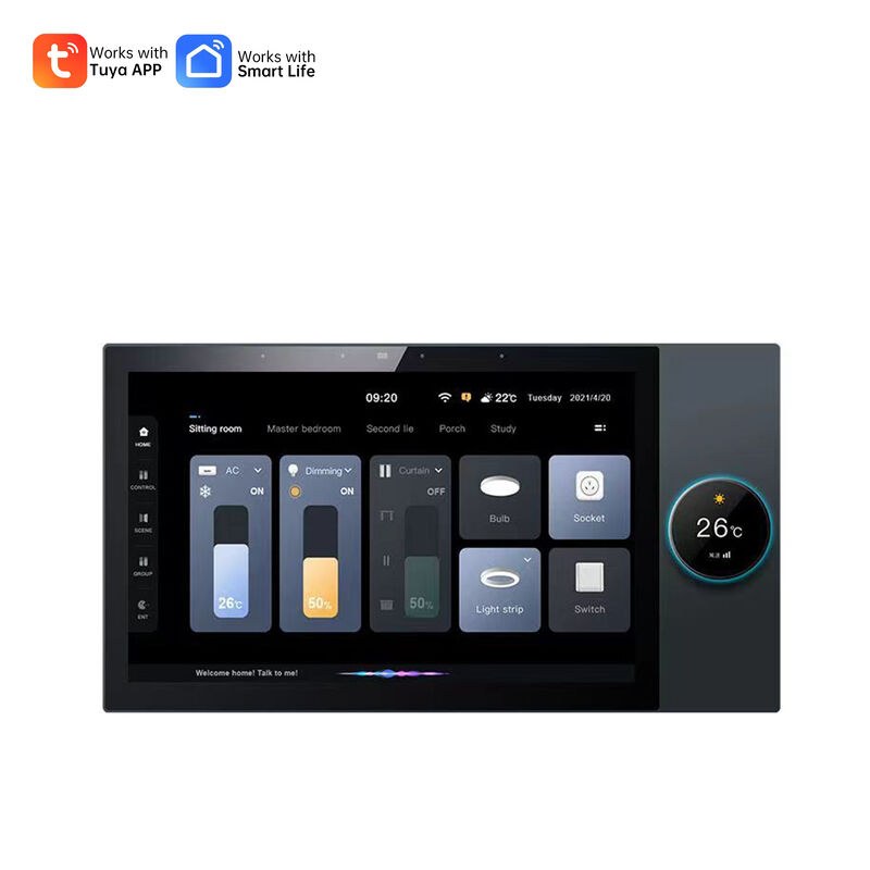 SIXWGH Luxury Upgrade 10-Zoll-Smart-Home-Steuerung Tuya WiFi Zigbee Gateway App Stimme Hintergrundmusik Multi-Szenario Bar
