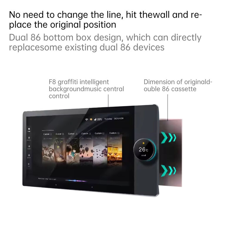 SIXWGH Luxury Upgrade 10-Zoll-Smart-Home-Steuerung Tuya WiFi Zigbee Gateway App Stimme Hintergrundmusik Multi-Szenario Bar