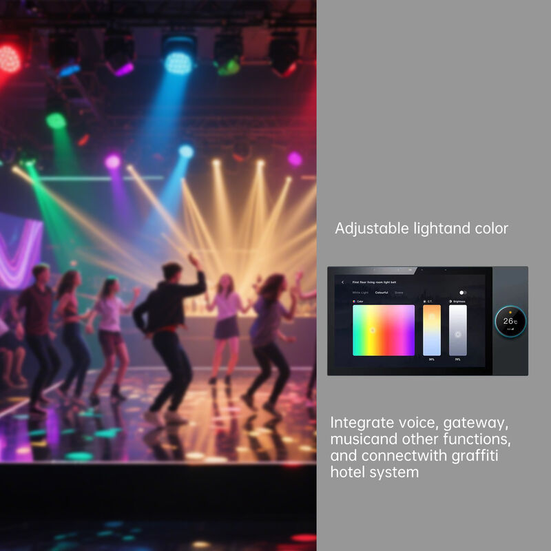 SIXWGH Luxury Upgrade 10-Zoll-Smart-Home-Steuerung Tuya WiFi Zigbee Gateway App Stimme Hintergrundmusik Multi-Szenario Bar