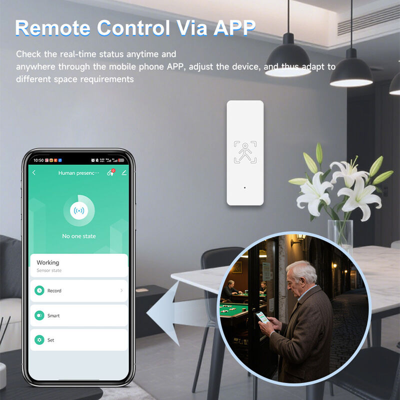 10G Millimeter Wave Radar Human Motion Sensor | WiFi Zigbee Version Optional, Tuya Smart Presence Sensor with Temp Humidity Lux Monitor