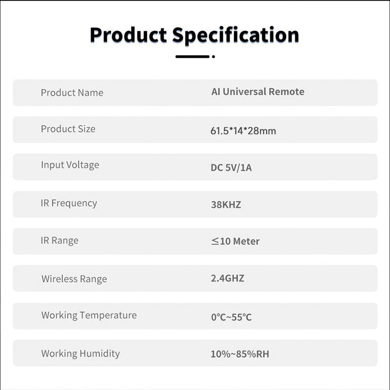 Tuya Smart USB IR Remote Control, Wi-Fi Universal Infrared Remote Hub, DIY Learning & Timing Function, Smart Home Controller for IR Appliances