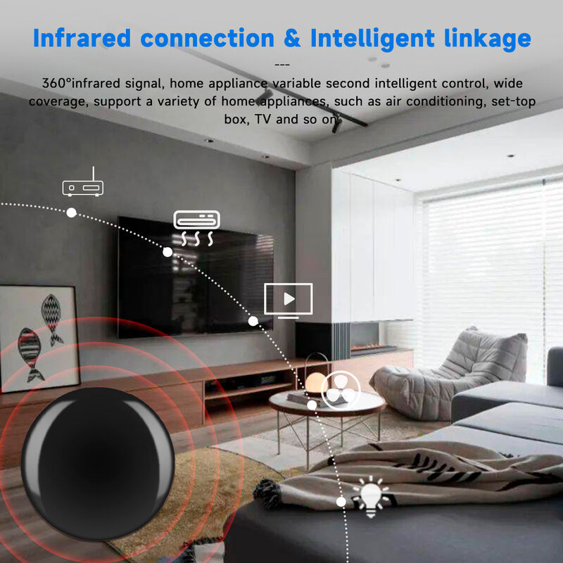 Tuya ZigBee Smart IR Remote Control Universal Infrared Blaster with DIY Learning Function, 360° Coverage, Voice Control, Works with Alexa & Google Home (Requires Tuya Wired ZigBee Gateway)