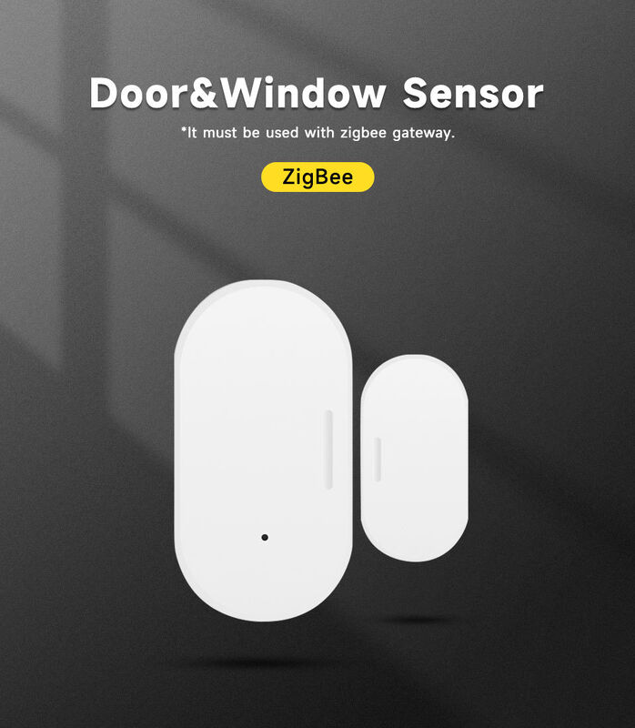 Tuya ZigBee Smart Door & Window Sensor, iH-F001, APP Remote Status Feedback, Burglar Alarm Push, Low Battery Reminder, Smart Linkage for Lights & Curtains, for Home/Shop/Office, Requires ZigBee Hub