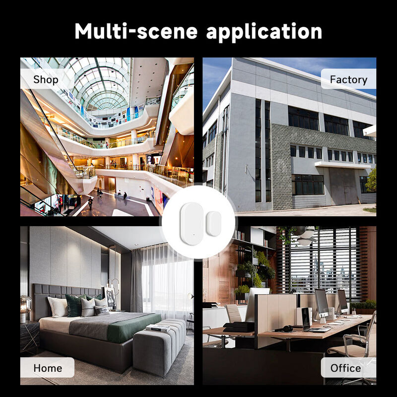 Tuya ZigBee Smart Door & Window Sensor, iH-F001, APP Remote Status Feedback, Burglar Alarm Push, Low Battery Reminder, Smart Linkage for Lights & Curtains, for Home/Shop/Office, Requires ZigBee Hub