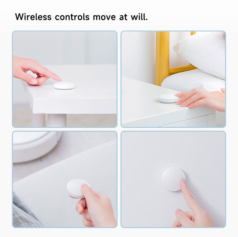 Tuya ZigBee Smart Button, Wireless Scene Switch, Smart Life App Remote Control, Single/Double/Long Press Trigger, Works with Alexa & Google Assistant, Requires ZigBee Hub, Mini Portable