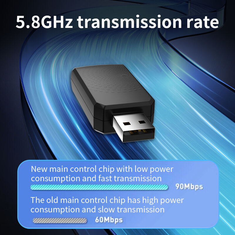Wireless CarPlay Adapter USB Dongle, 5.8GHz Plug & Play Auto-Connect for iPhone, Low Power Chip, Voice Control & OTA Upgrade, Compatible with Factory Wired CarPlay Cars